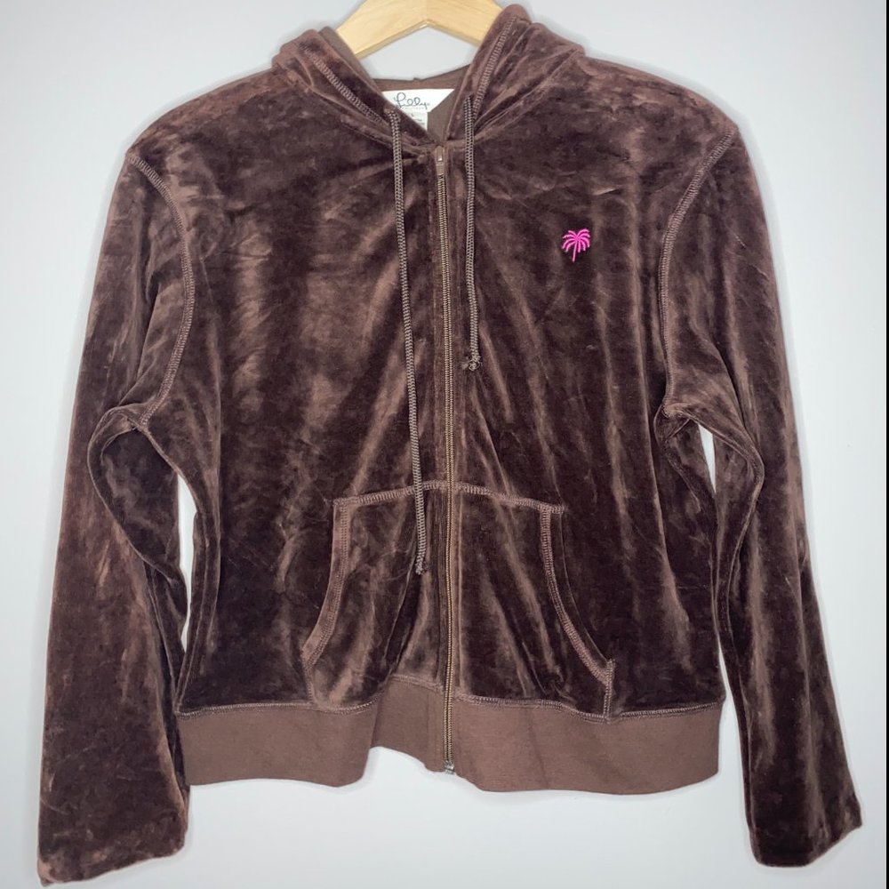 Women's Lilly Pulitzer Velour Full Zip Hoodie Size Large